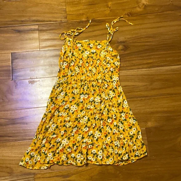 target mustard yellow dress Women's Sleeveless Smocked Waist Mini Dress
